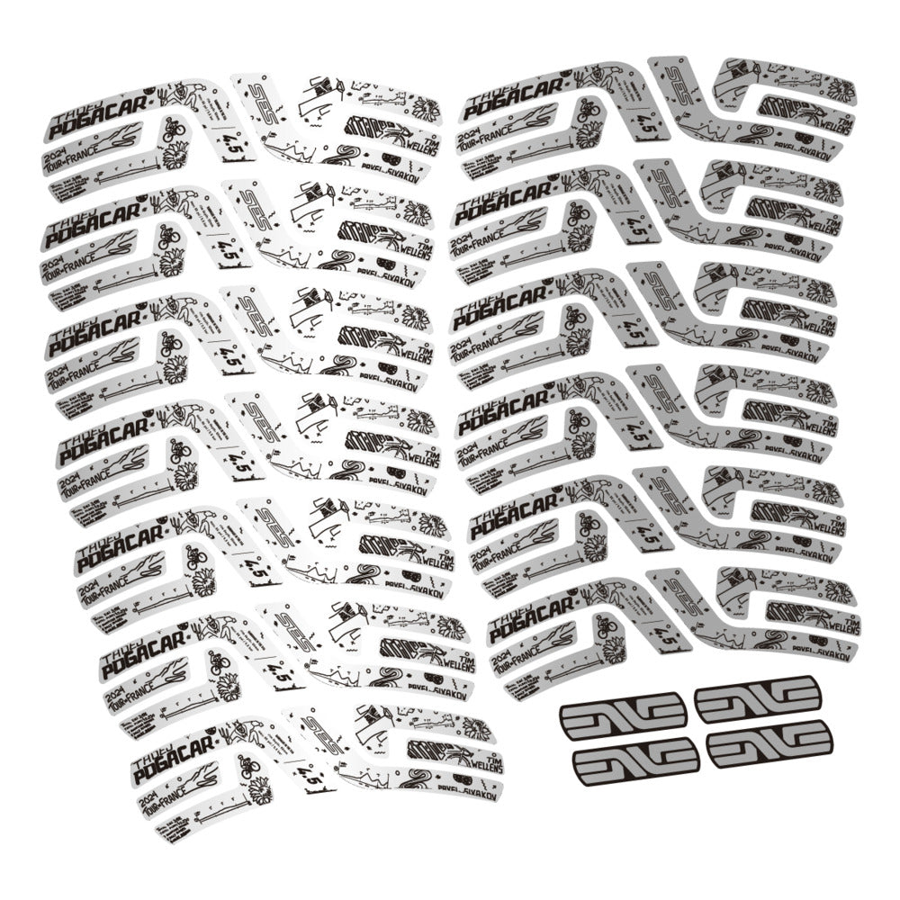 Stickers Compatible Decal Enve SES 45 Pogacar TDF 2022-2025 compatibles - Autocollants roue vélo route