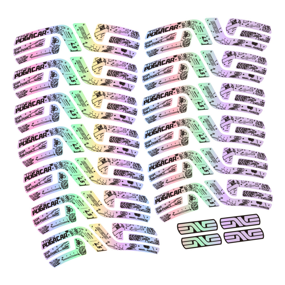 Stickers Compatible Decal Enve SES 45 Pogacar TDF 2022-2025 compatibles - Autocollants roue vélo route