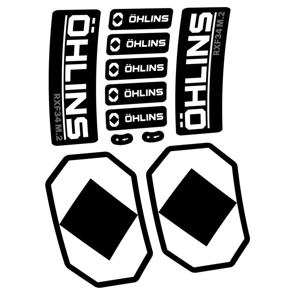Stickers Öhlins RXF 34 M2 2027 compatibles - Autocollants fourche VTT