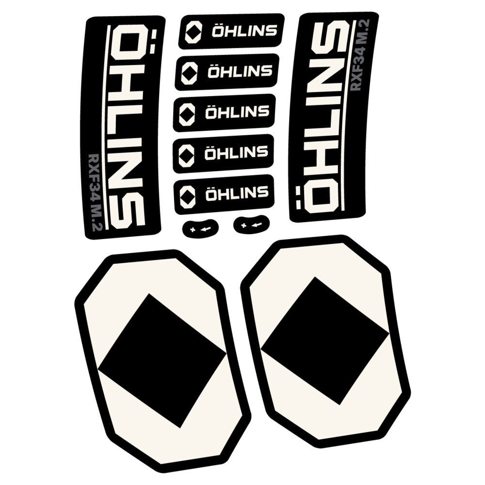 Stickers Öhlins RXF 34 M2 2027 compatibles - Autocollants fourche VTT