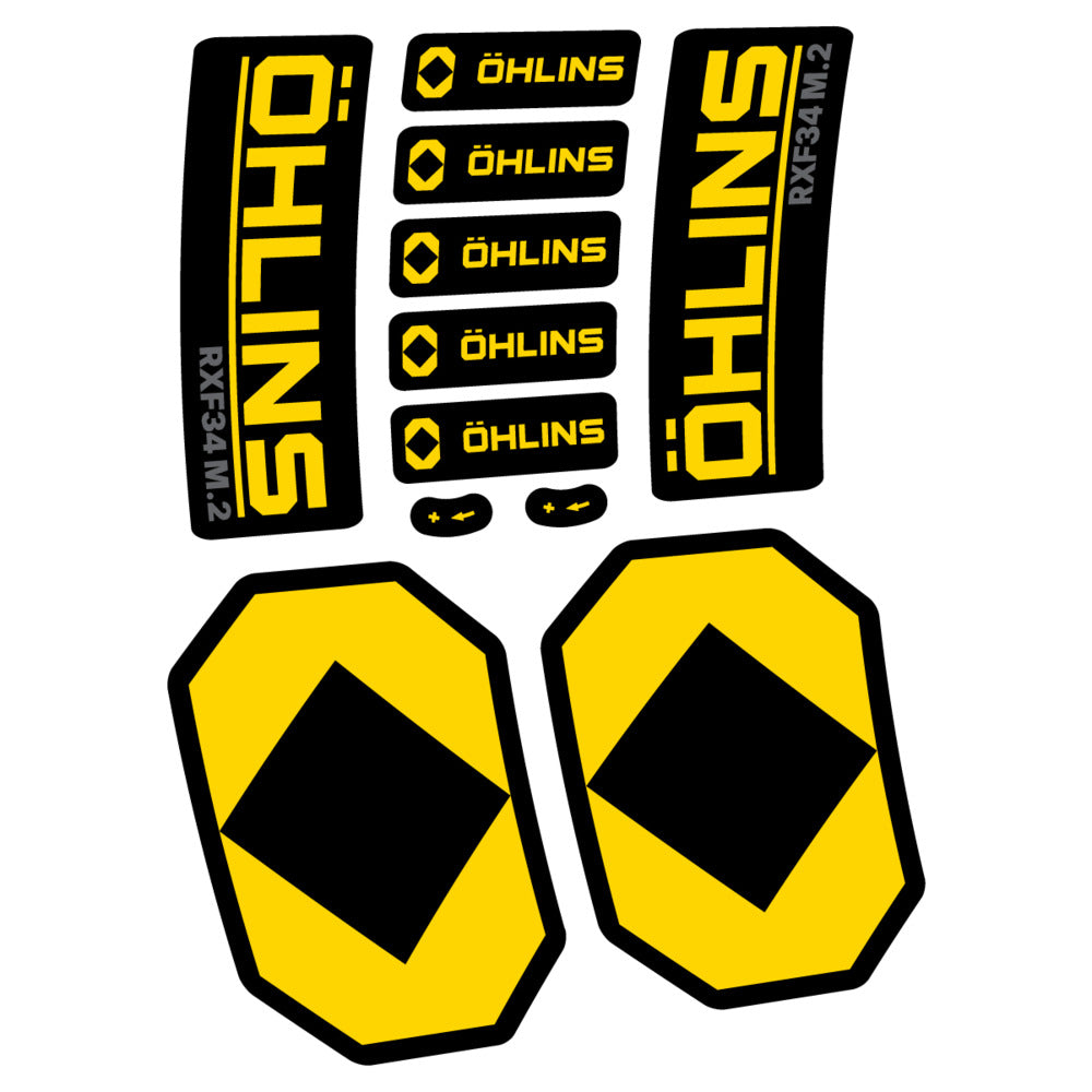 Stickers Öhlins RXF 34 M2 2027 compatibles - Autocollants fourche VTT
