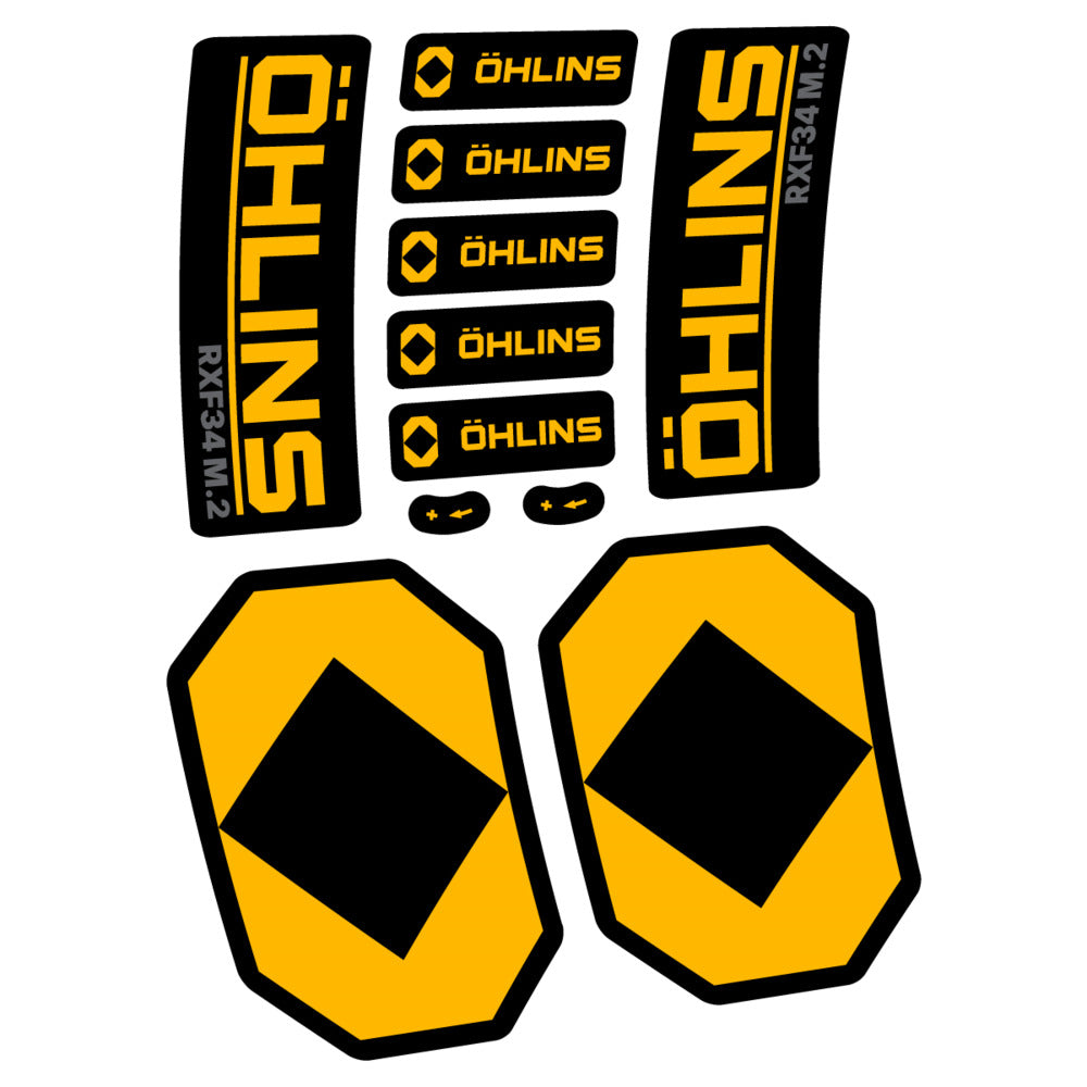 Stickers Öhlins RXF 34 M2 2027 compatibles - Autocollants fourche VTT