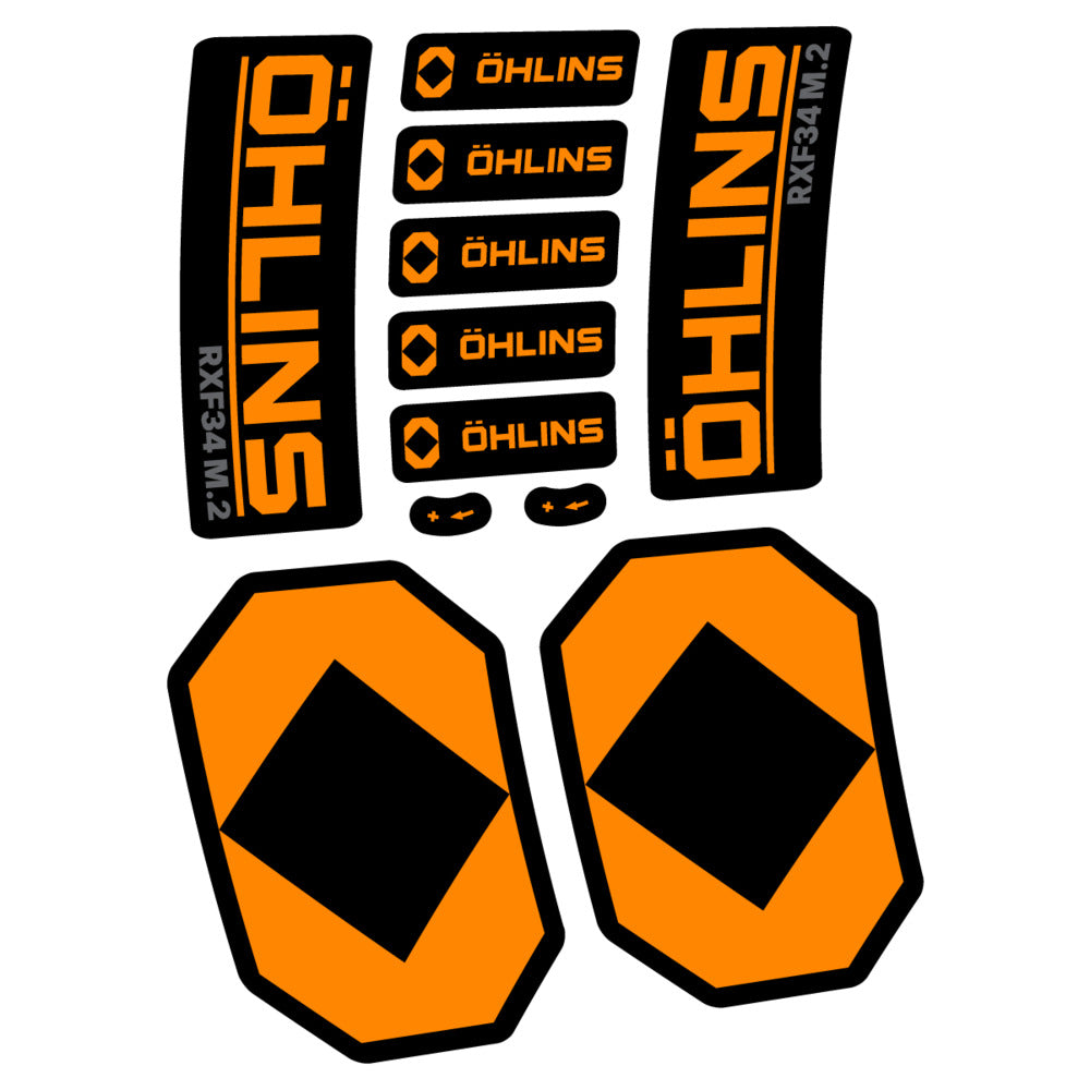 Stickers Öhlins RXF 34 M2 2027 compatibles - Autocollants fourche VTT
