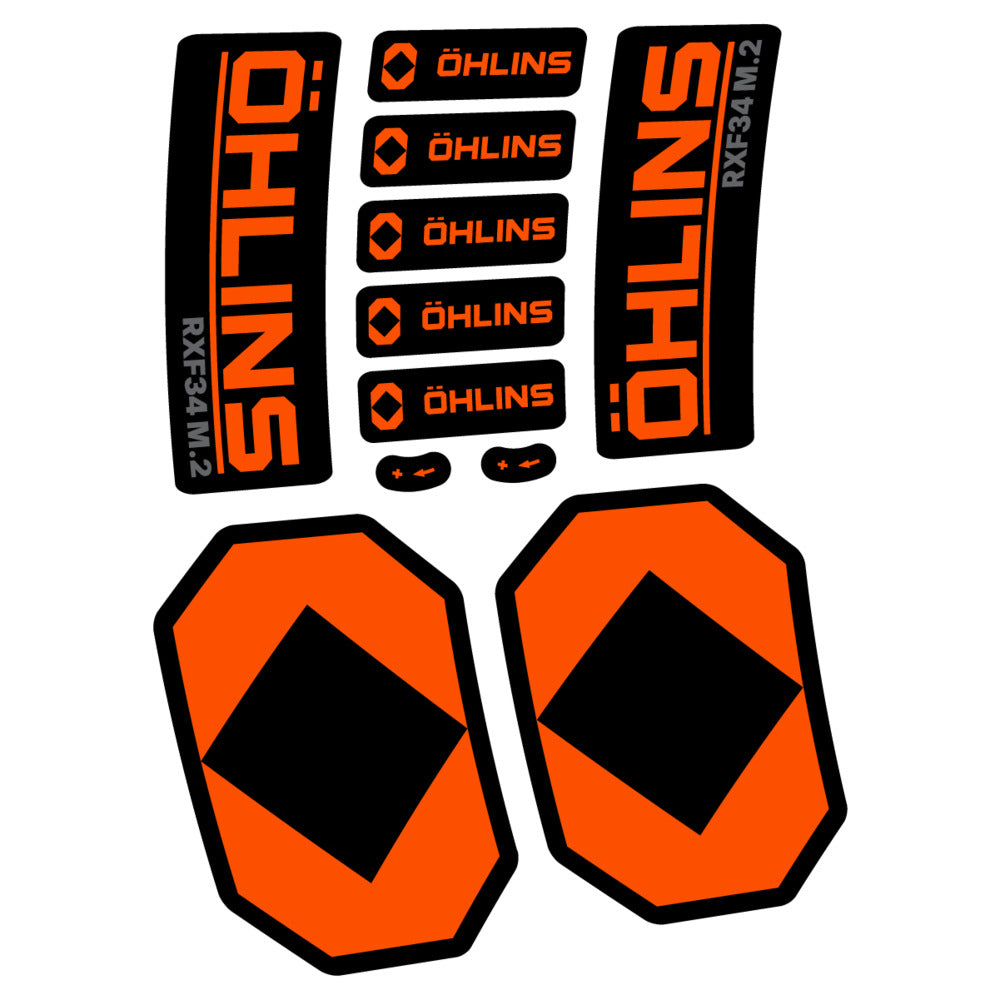 Stickers Öhlins RXF 34 M2 2027 compatibles - Autocollants fourche VTT