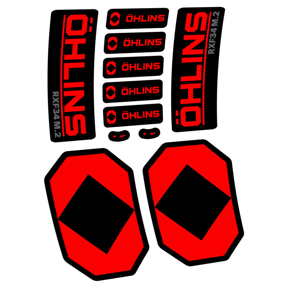 Stickers Öhlins RXF 34 M2 2027 compatibles - Autocollants fourche VTT