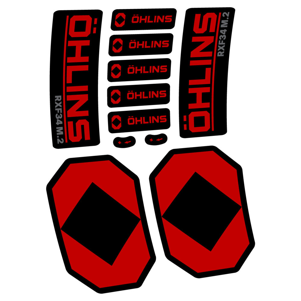 Stickers Öhlins RXF 34 M2 2027 compatibles - Autocollants fourche VTT