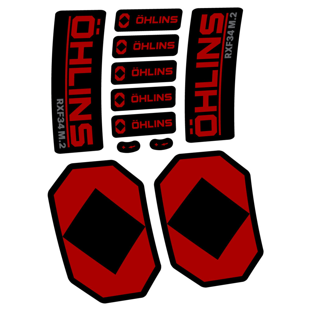 Stickers Öhlins RXF 34 M2 2027 compatibles - Autocollants fourche VTT