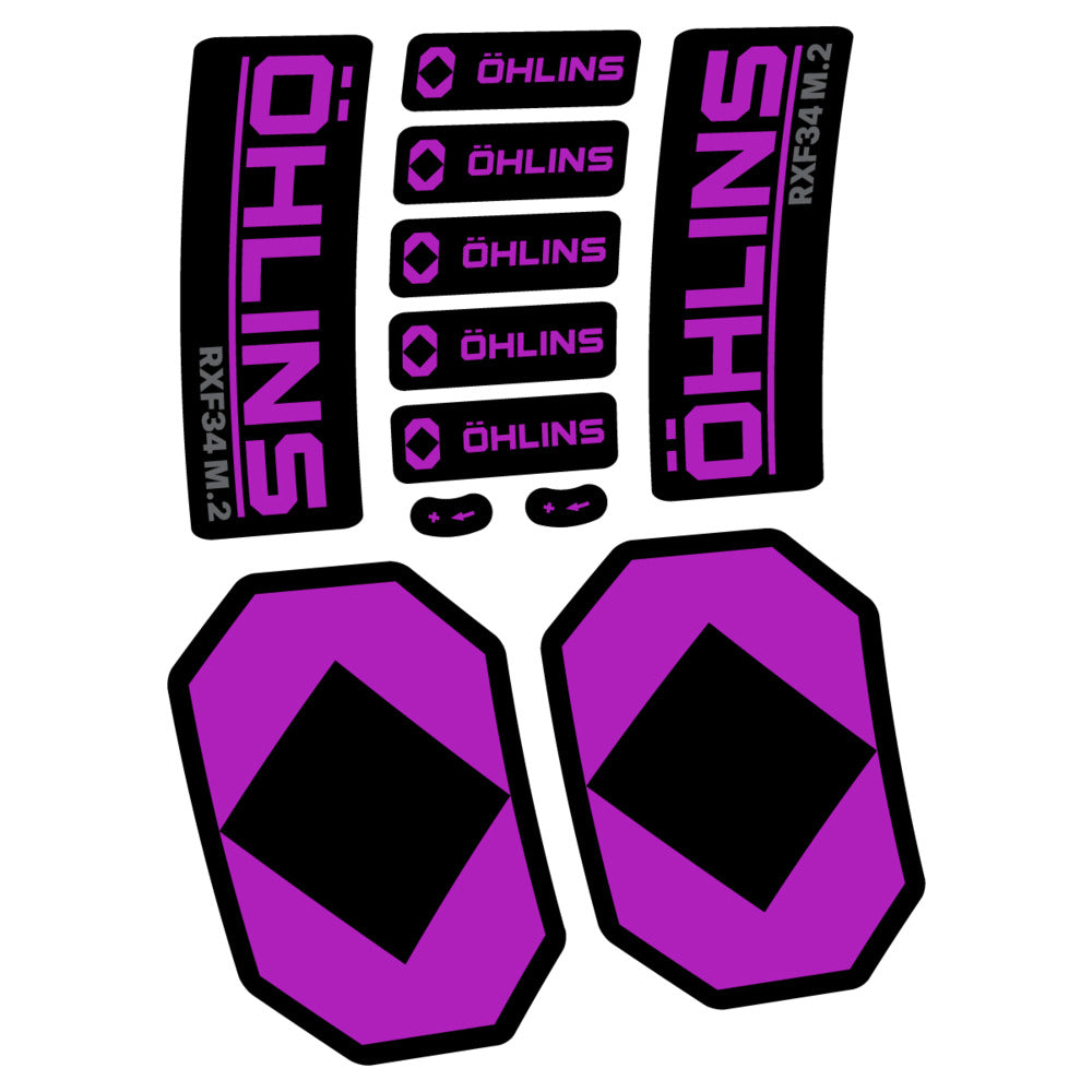 Stickers Öhlins RXF 34 M2 2027 compatibles - Autocollants fourche VTT