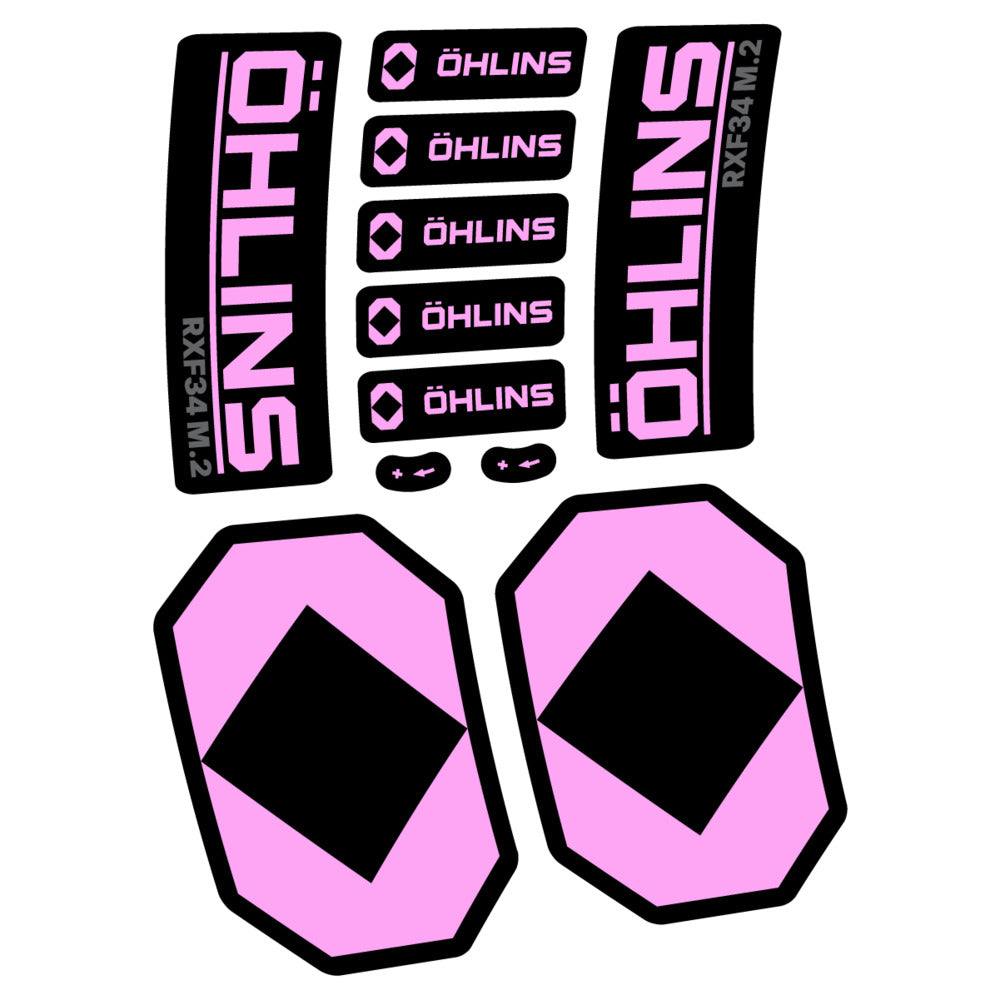 Stickers Öhlins RXF 34 M2 2027 compatibles - Autocollants fourche VTT