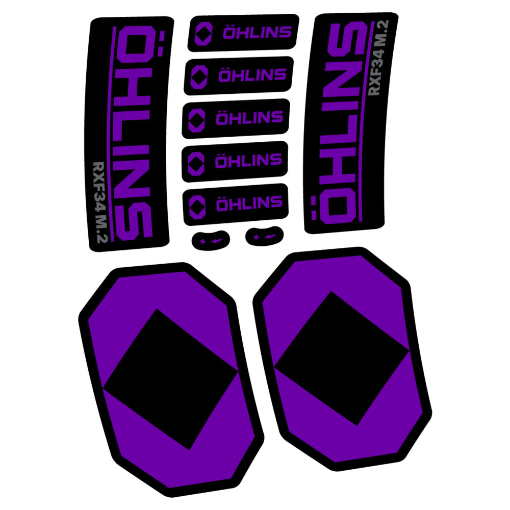 Stickers Öhlins RXF 34 M2 2027 compatibles - Autocollants fourche VTT