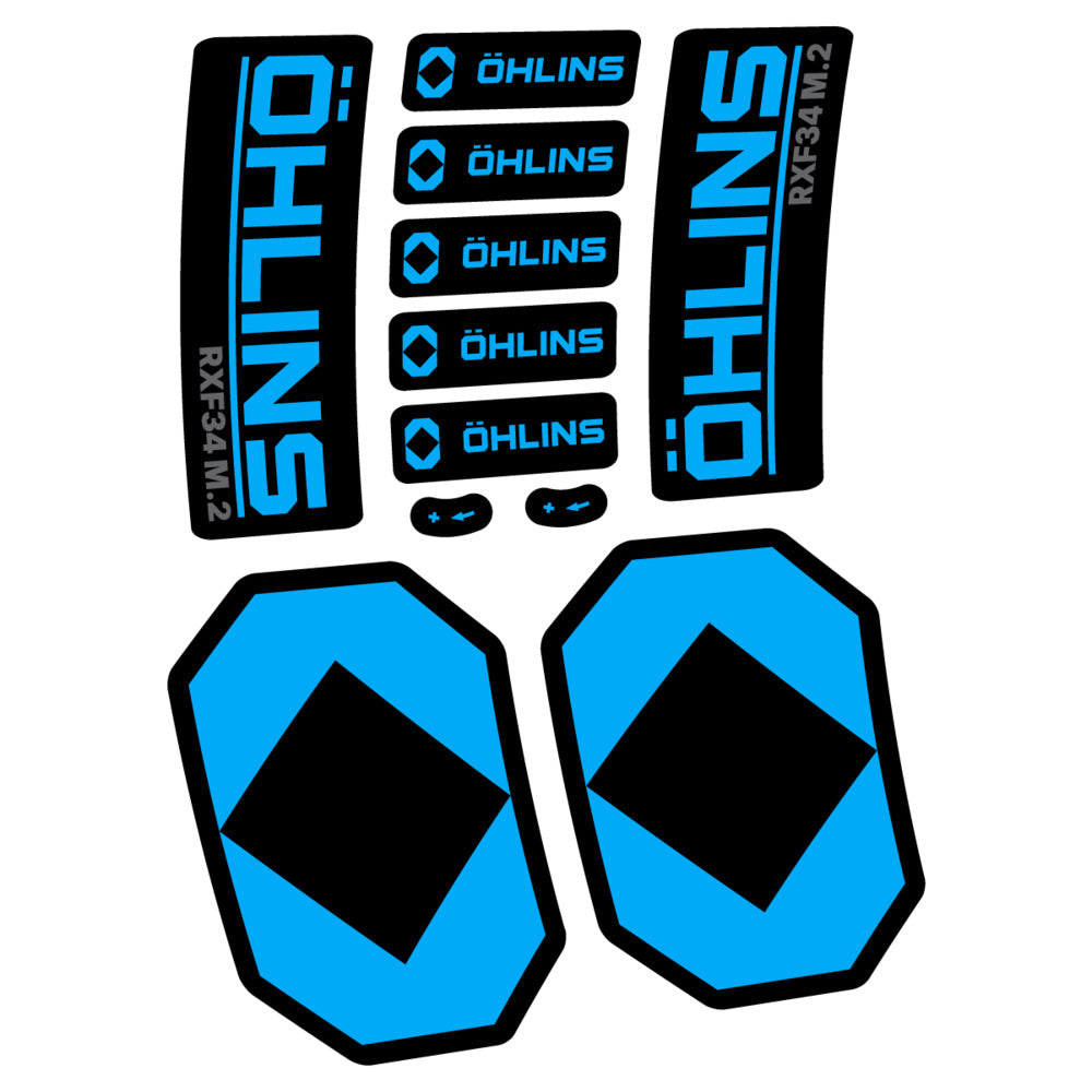 Stickers Öhlins RXF 34 M2 2027 compatibles - Autocollants fourche VTT