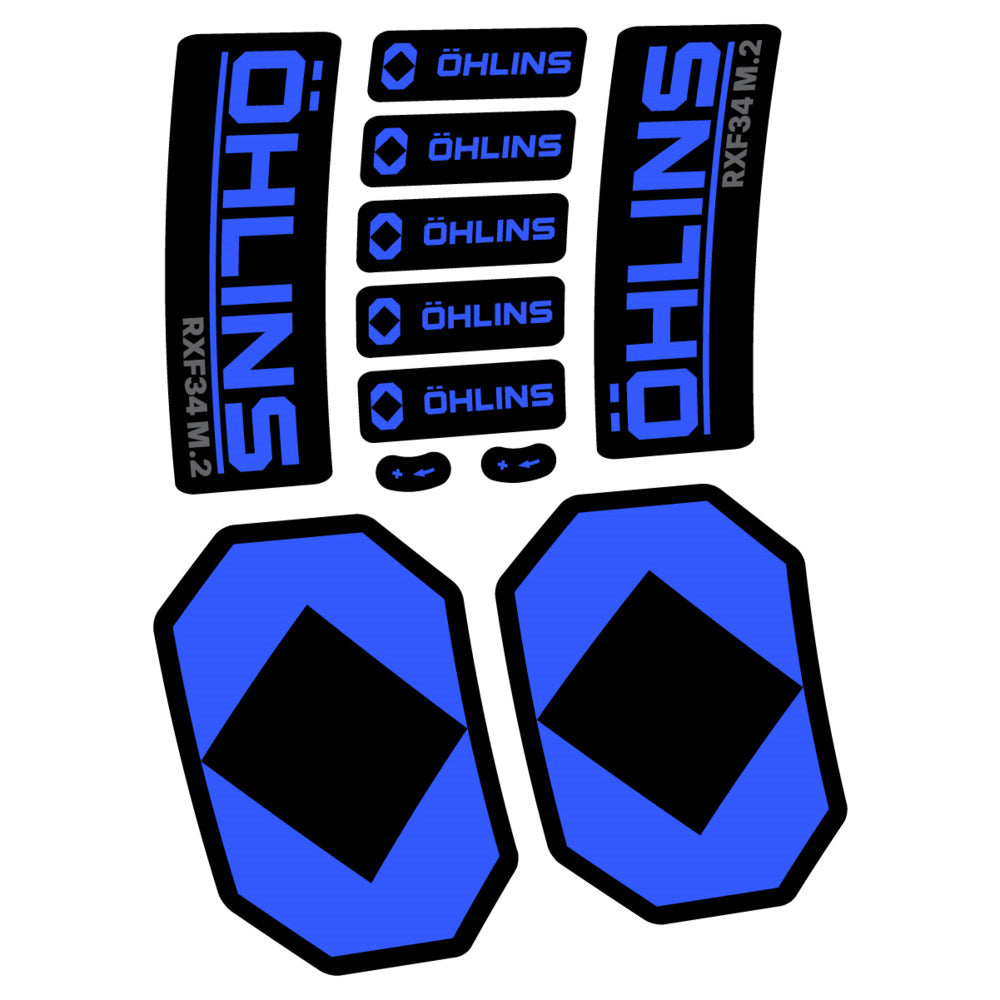 Stickers Öhlins RXF 34 M2 2027 compatibles - Autocollants fourche VTT