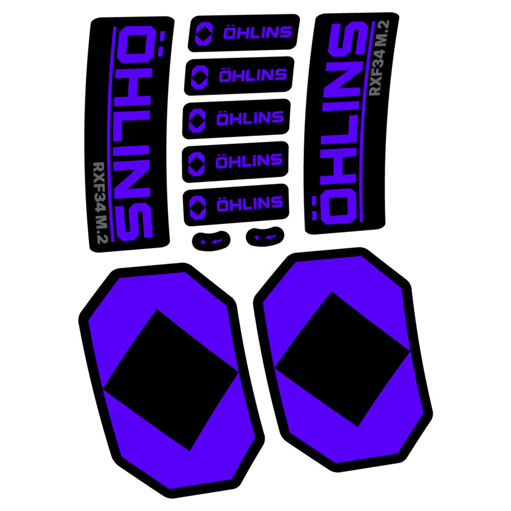 Stickers Öhlins RXF 34 M2 2027 compatibles - Autocollants fourche VTT