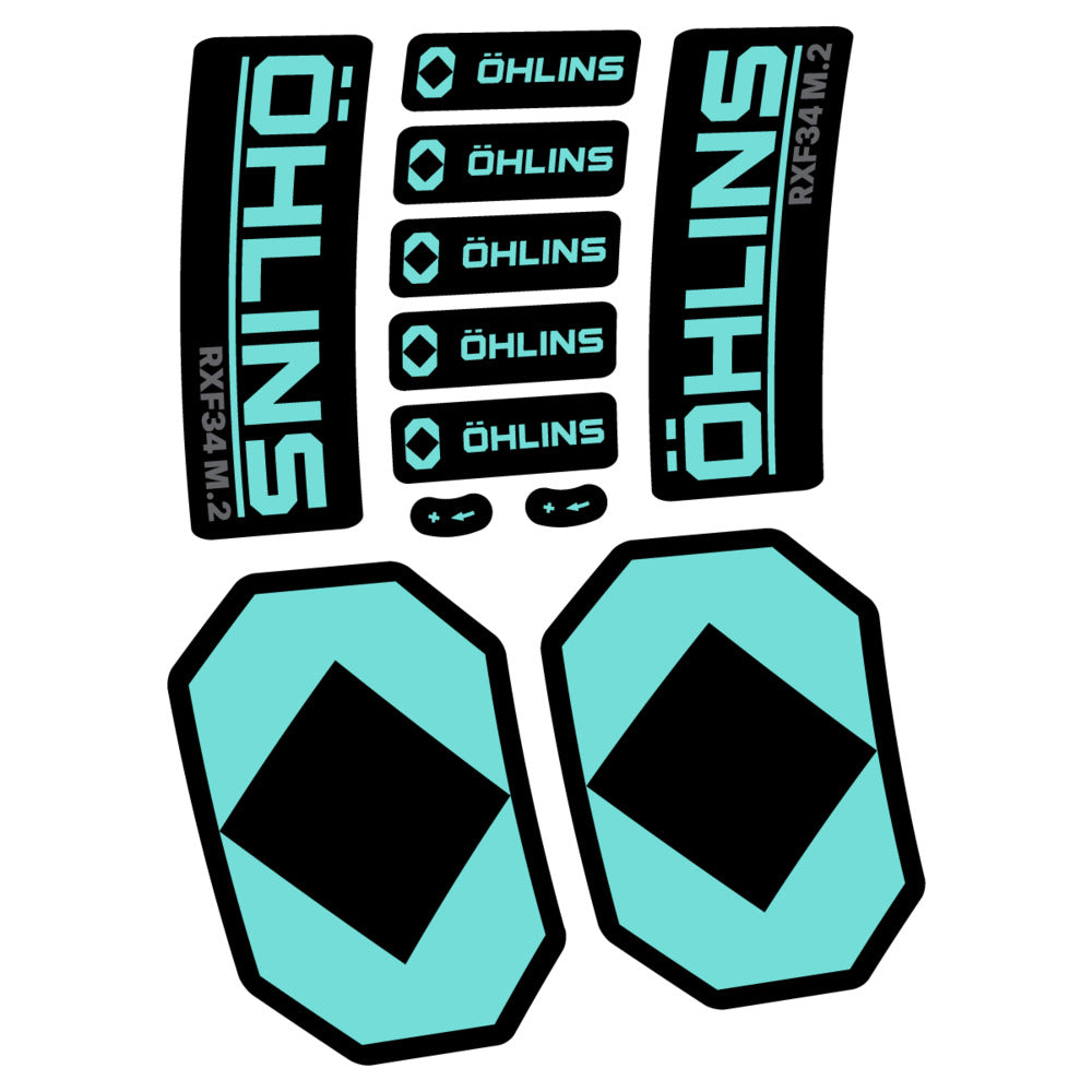Stickers Öhlins RXF 34 M2 2027 compatibles - Autocollants fourche VTT