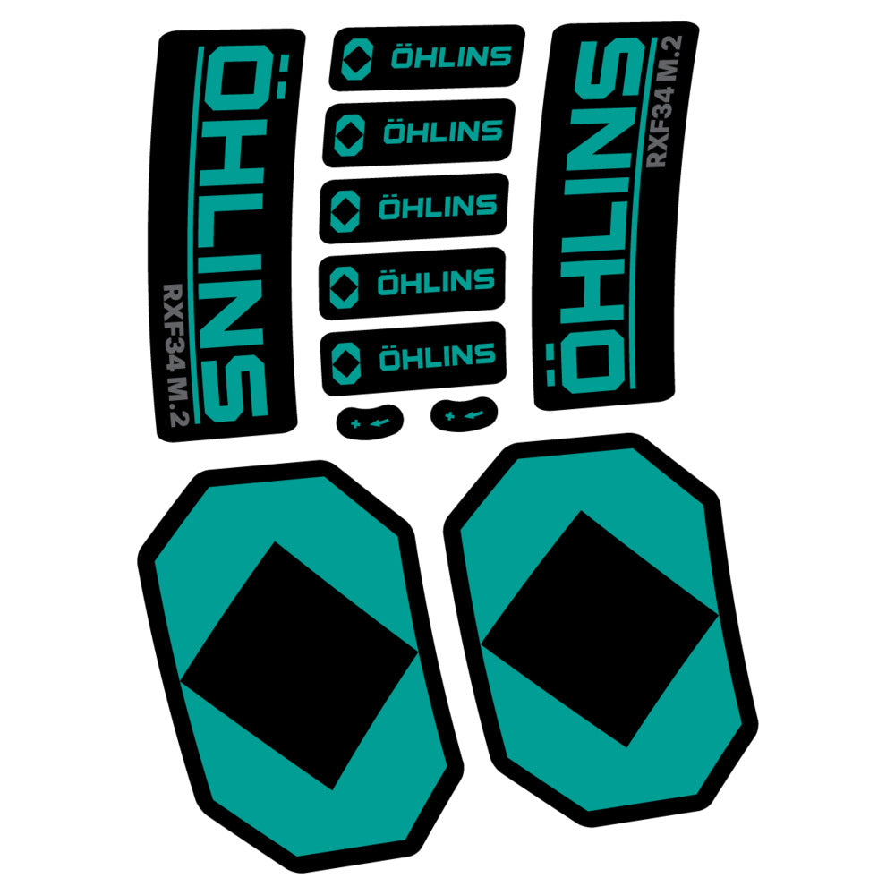 Stickers Öhlins RXF 34 M2 2027 compatibles - Autocollants fourche VTT