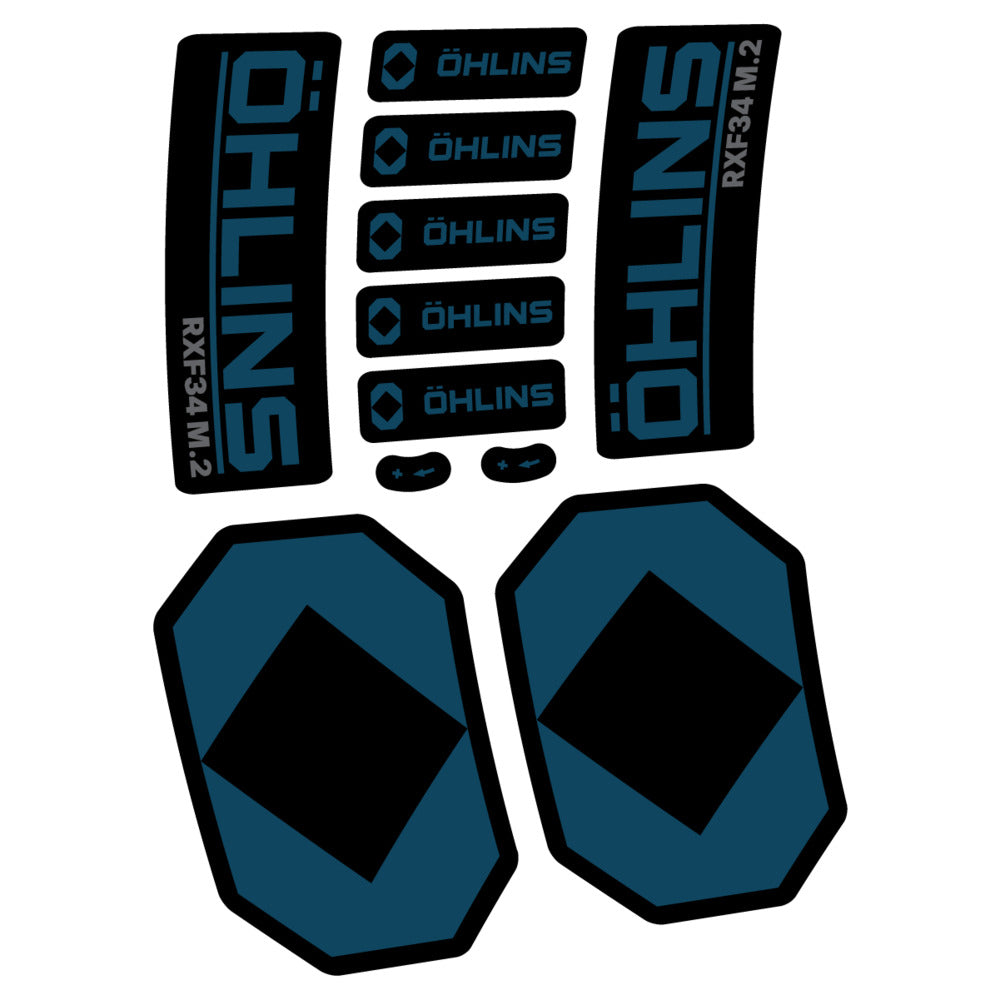 Stickers Öhlins RXF 34 M2 2027 compatibles - Autocollants fourche VTT