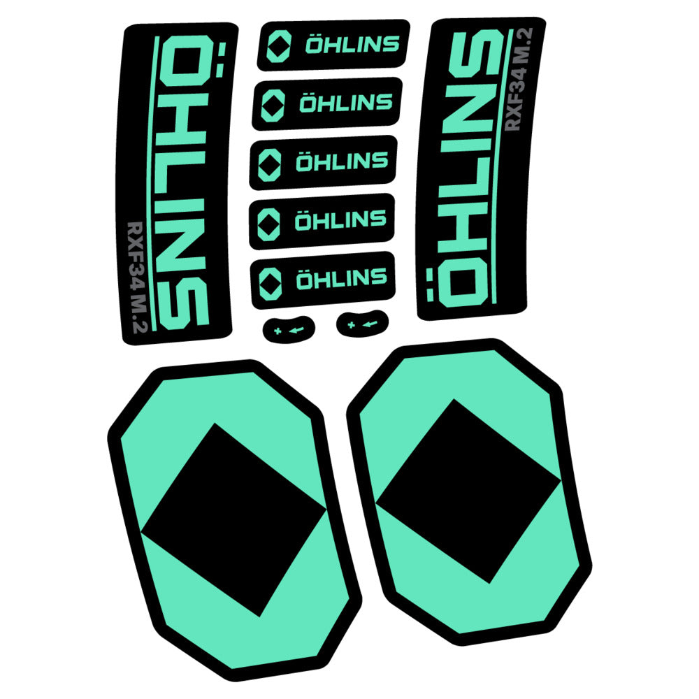 Stickers Öhlins RXF 34 M2 2027 compatibles - Autocollants fourche VTT