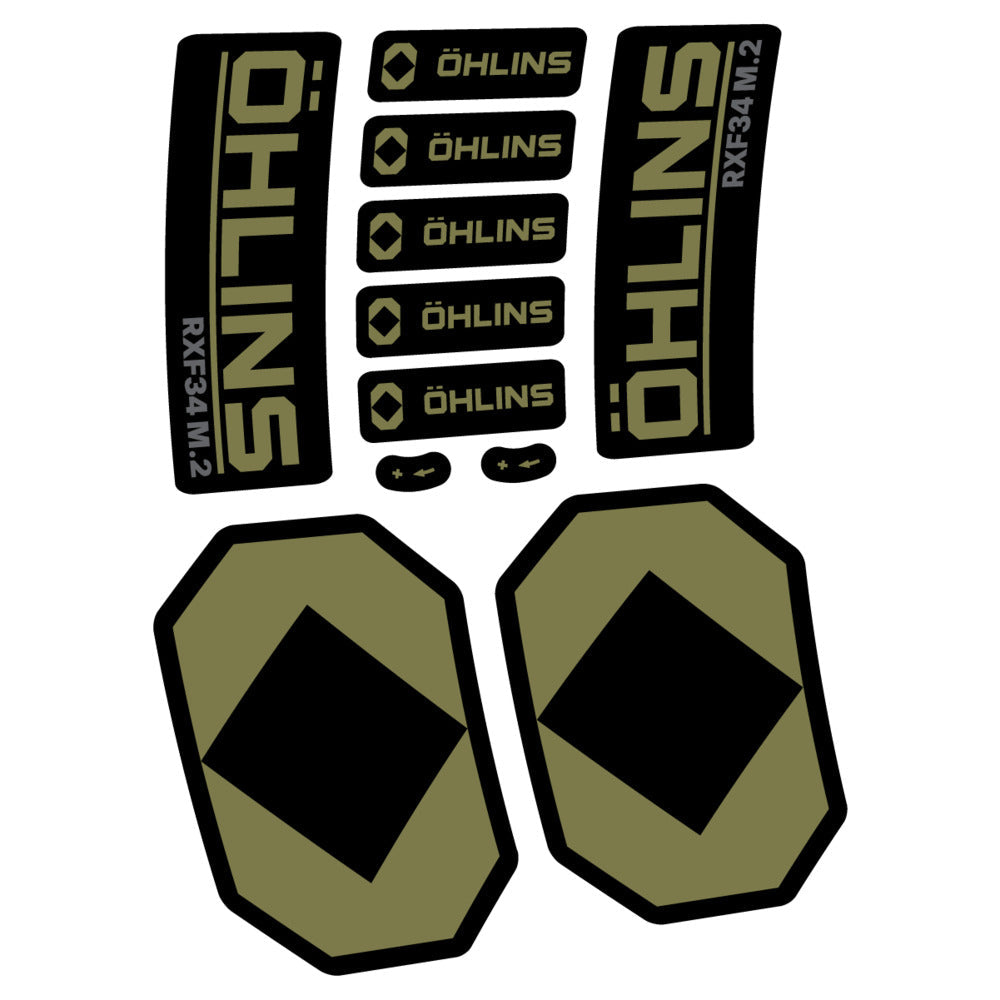 Stickers Öhlins RXF 34 M2 2027 compatibles - Autocollants fourche VTT