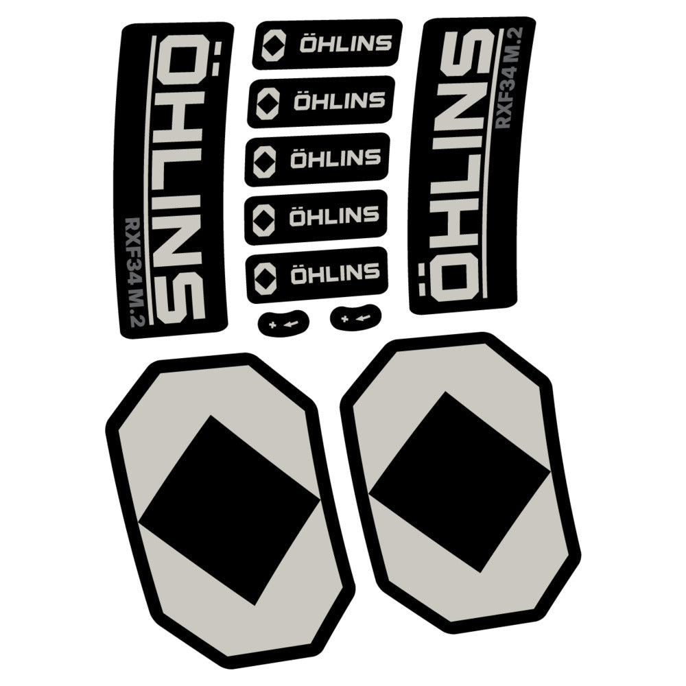 Stickers Öhlins RXF 34 M2 2027 compatibles - Autocollants fourche VTT