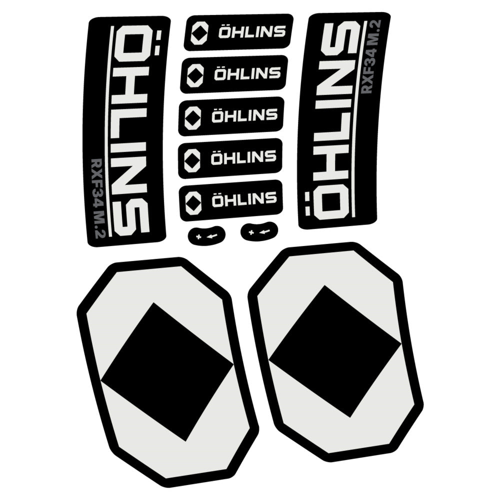 Stickers Öhlins RXF 34 M2 2027 compatibles - Autocollants fourche VTT