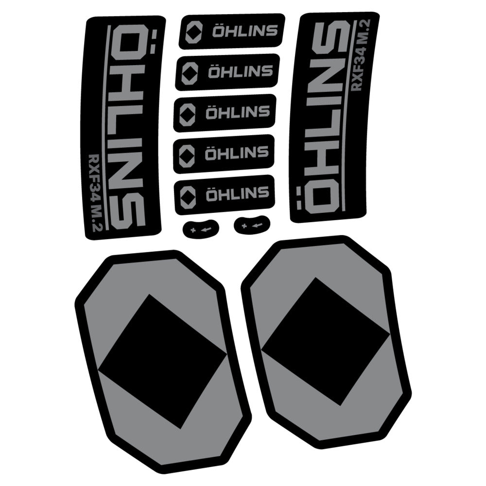 Stickers Öhlins RXF 34 M2 2027 compatibles - Autocollants fourche VTT
