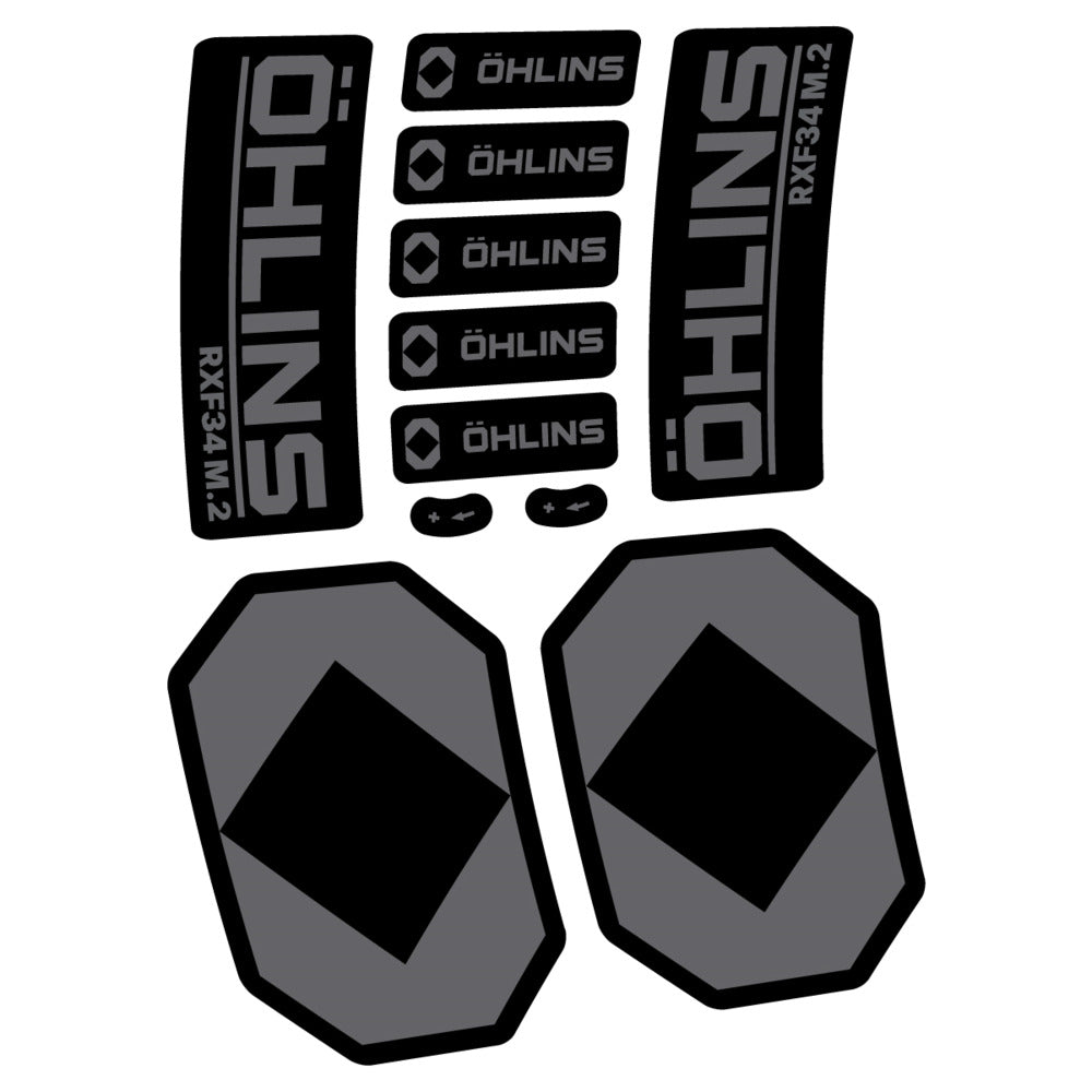 Stickers Öhlins RXF 34 M2 2027 compatibles - Autocollants fourche VTT