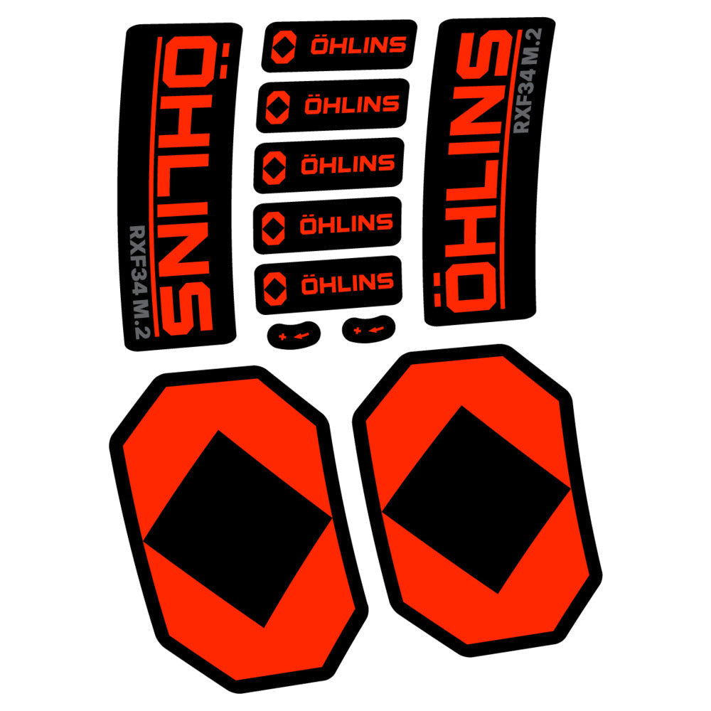 Stickers Öhlins RXF 34 M2 2027 compatibles - Autocollants fourche VTT