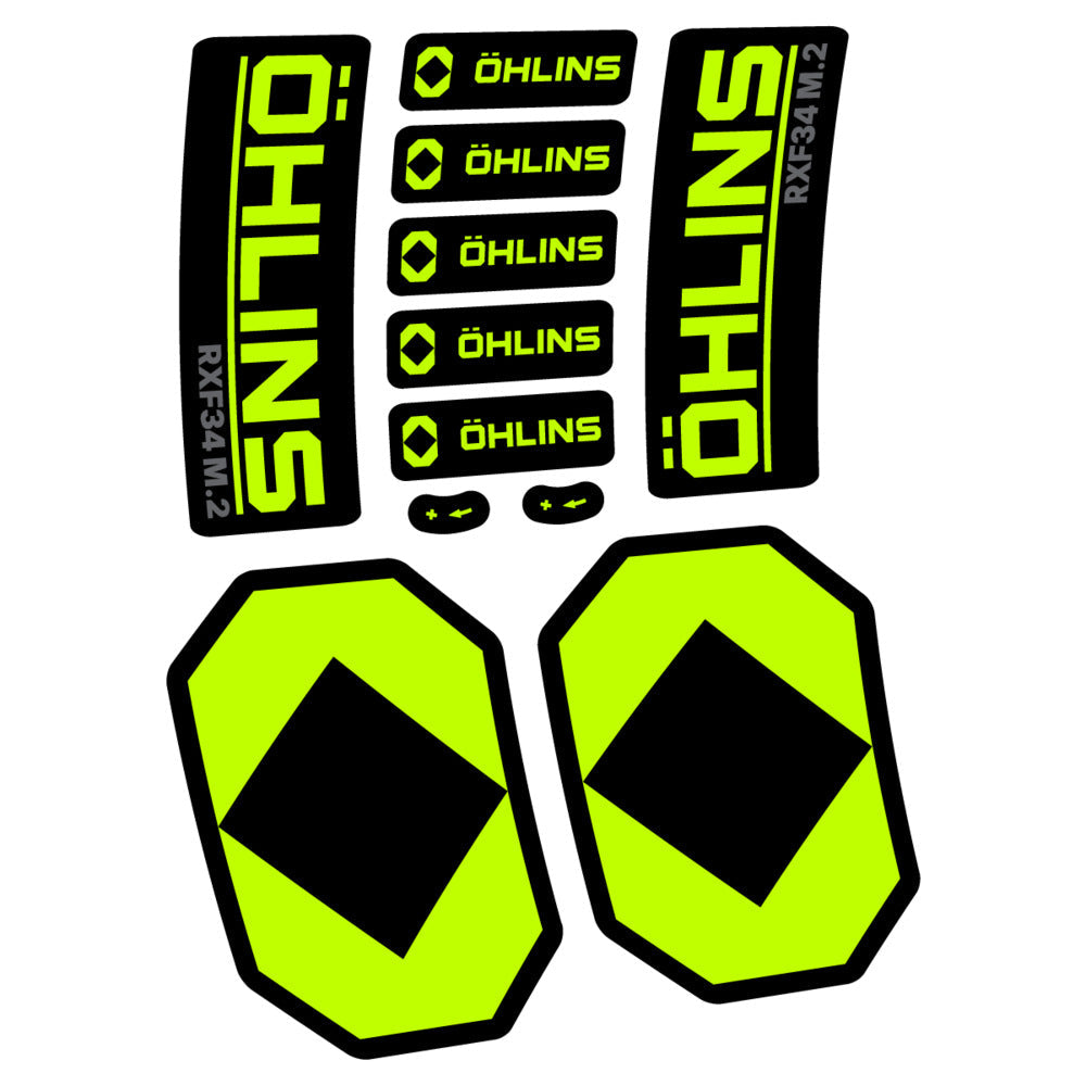 Stickers Öhlins RXF 34 M2 2027 compatibles - Autocollants fourche VTT