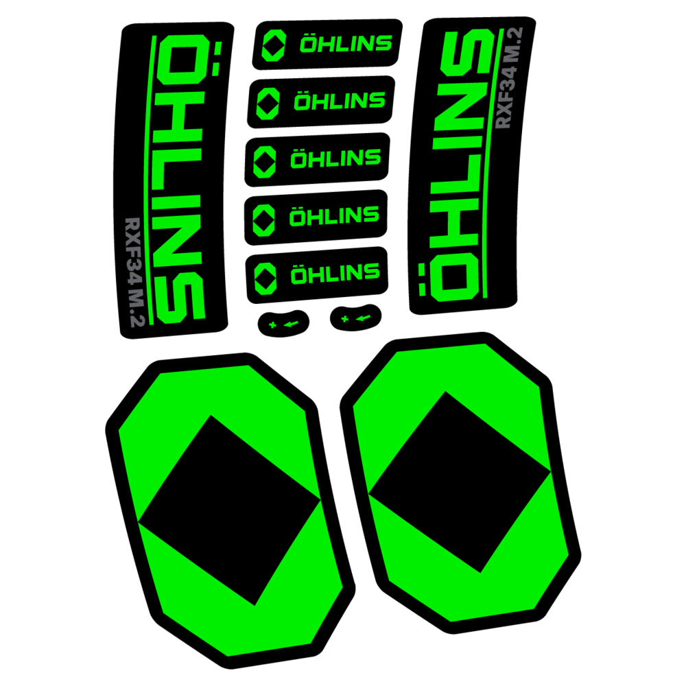 Stickers Öhlins RXF 34 M2 2027 compatibles - Autocollants fourche VTT