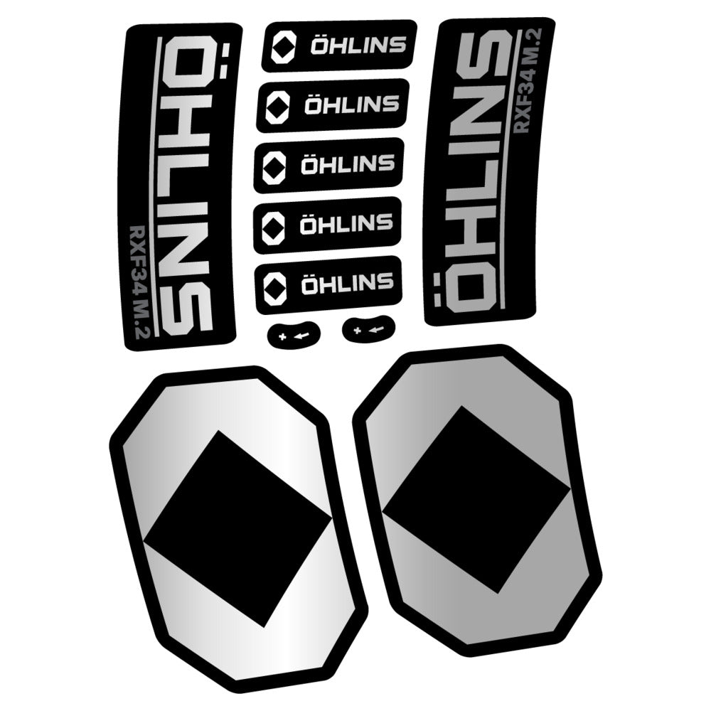 Stickers Öhlins RXF 34 M2 2027 compatibles - Autocollants fourche VTT