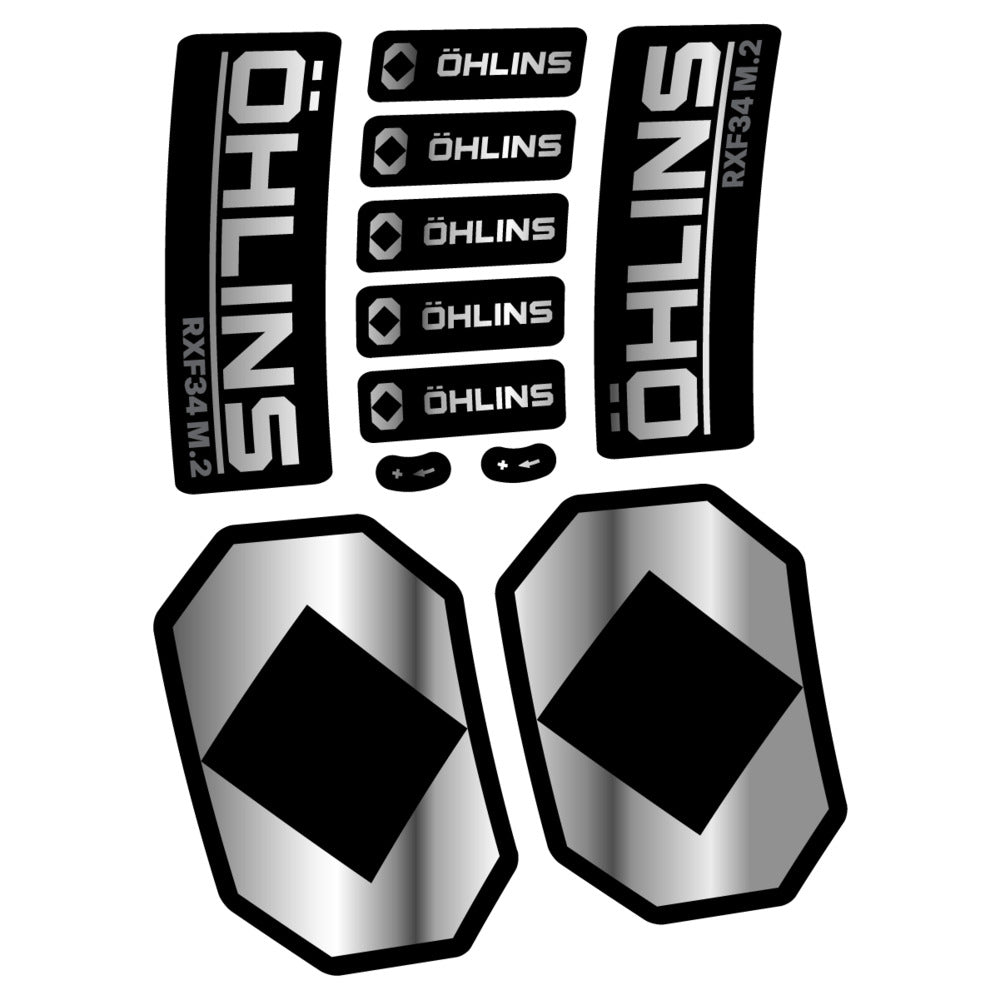 Stickers Öhlins RXF 34 M2 2027 compatibles - Autocollants fourche VTT