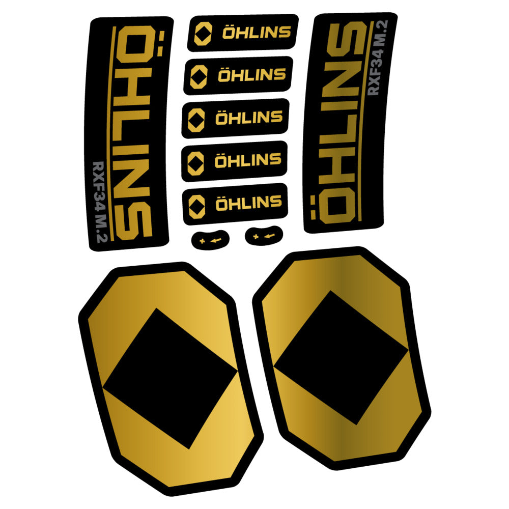 Stickers Öhlins RXF 34 M2 2027 compatibles - Autocollants fourche VTT