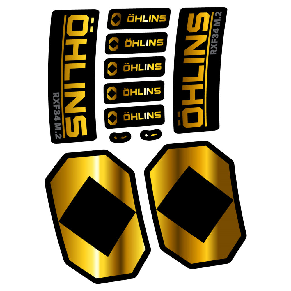 Stickers Öhlins RXF 34 M2 2027 compatibles - Autocollants fourche VTT