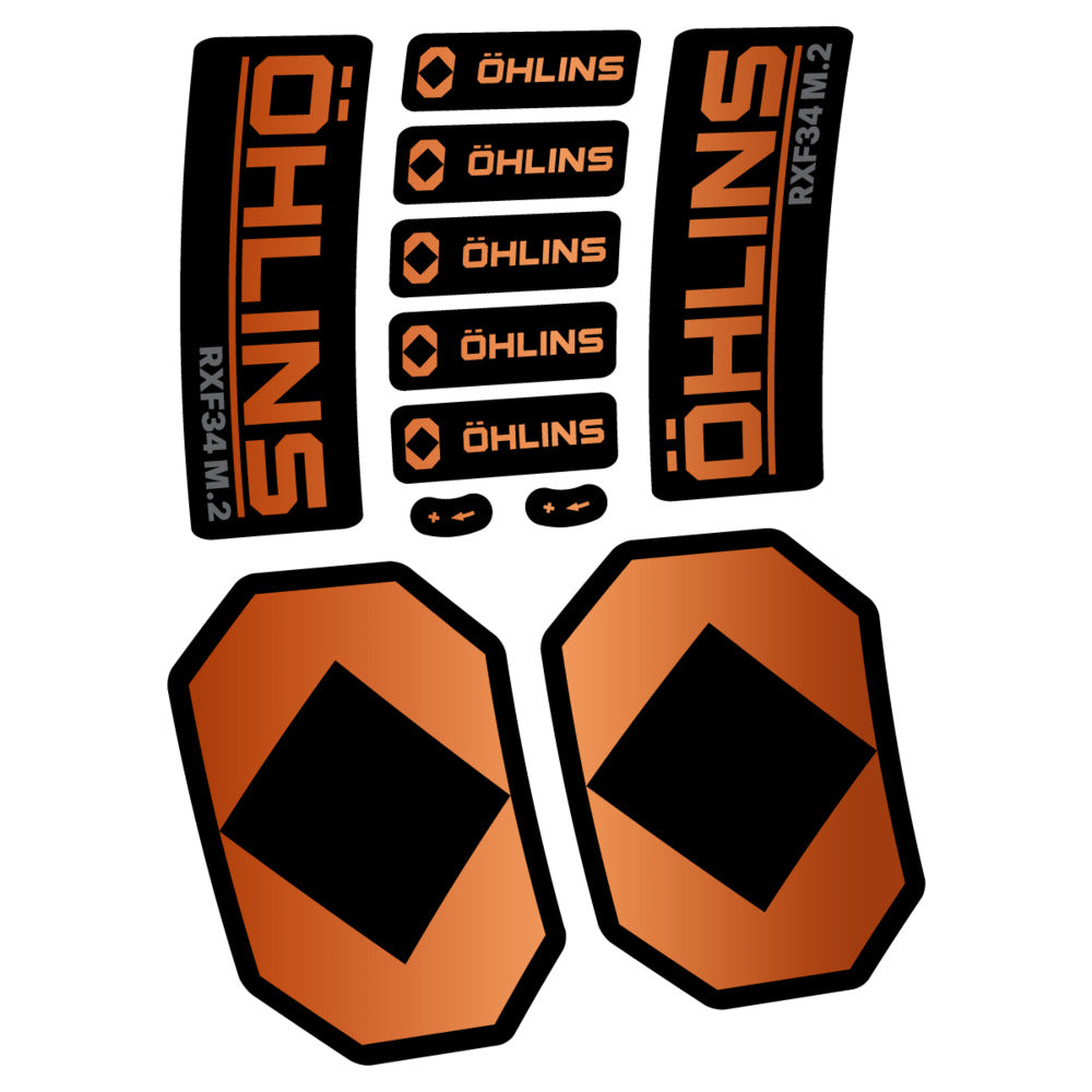 Stickers Öhlins RXF 34 M2 2027 compatibles - Autocollants fourche VTT