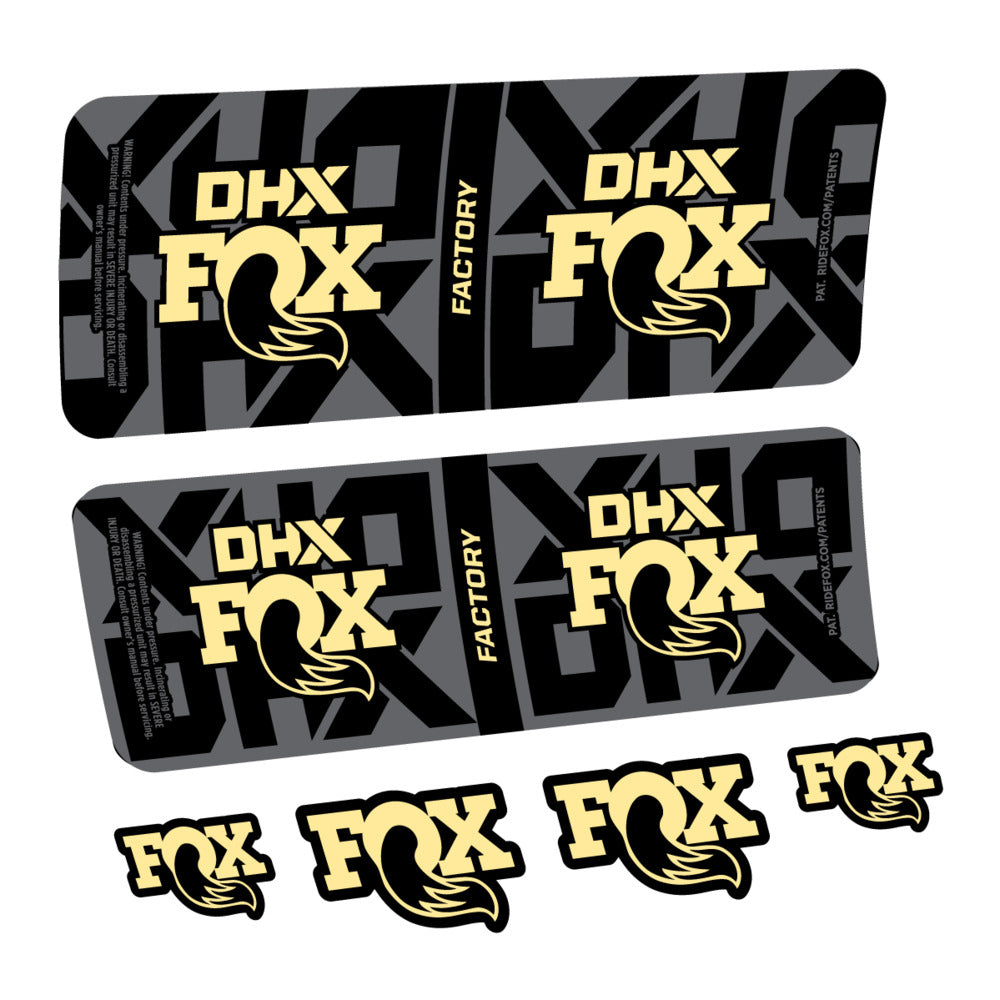 Stickers Fox DHX Factory 2027 compatibles - Autocollants amortisseur VTT