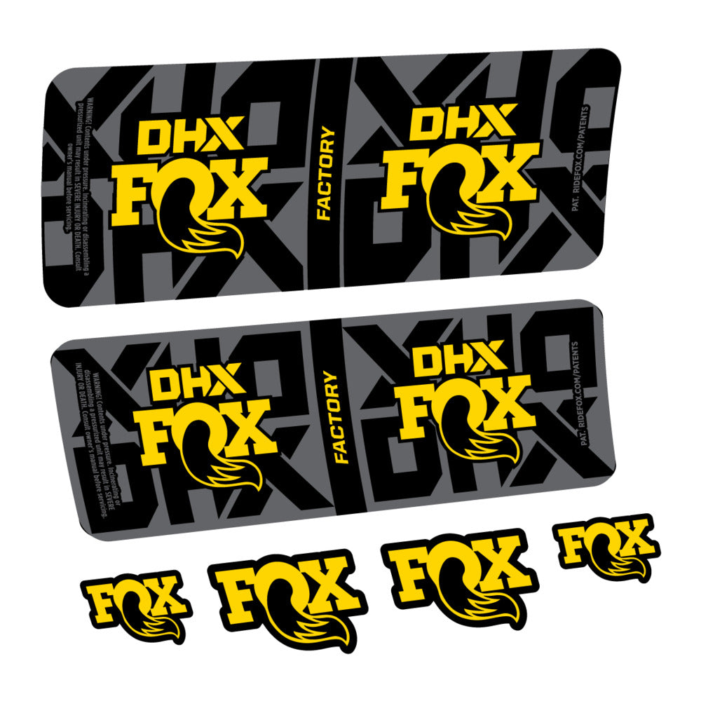 Stickers Fox DHX Factory 2027 compatibles - Autocollants amortisseur VTT