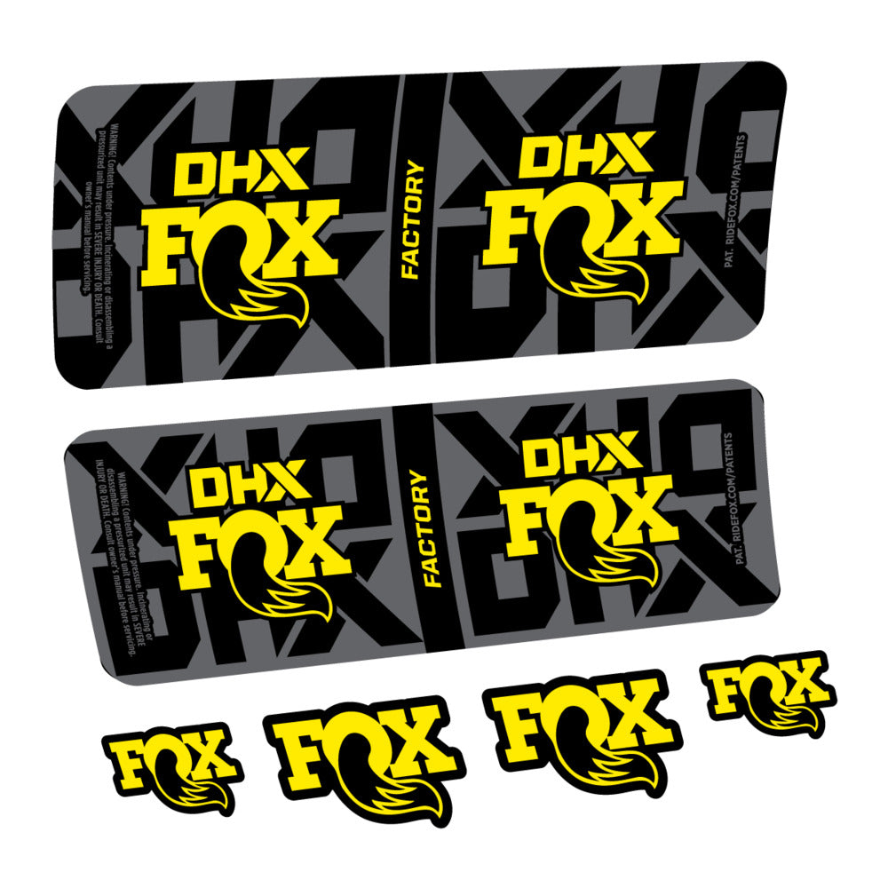 Stickers Fox DHX Factory 2027 compatibles - Autocollants amortisseur VTT