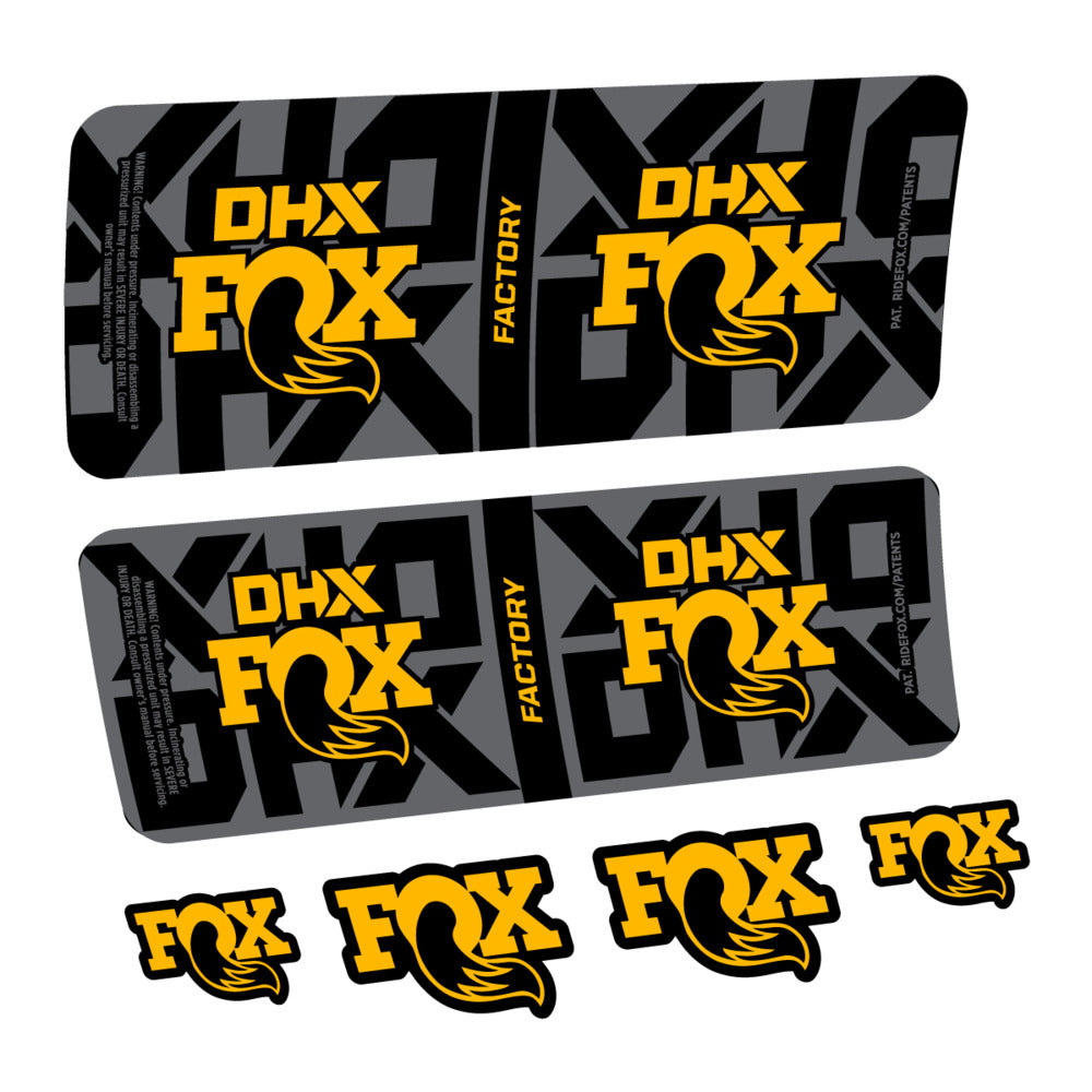 Stickers Fox DHX Factory 2027 compatibles - Autocollants amortisseur VTT