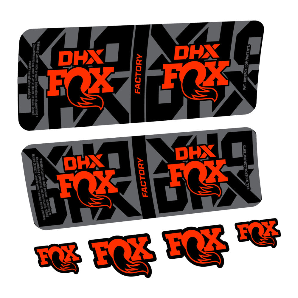 Stickers Fox DHX Factory 2027 compatibles - Autocollants amortisseur VTT