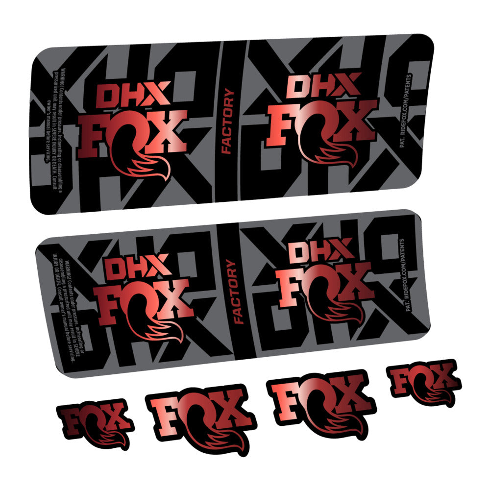 Stickers Fox DHX Factory 2027 compatibles - Autocollants amortisseur VTT