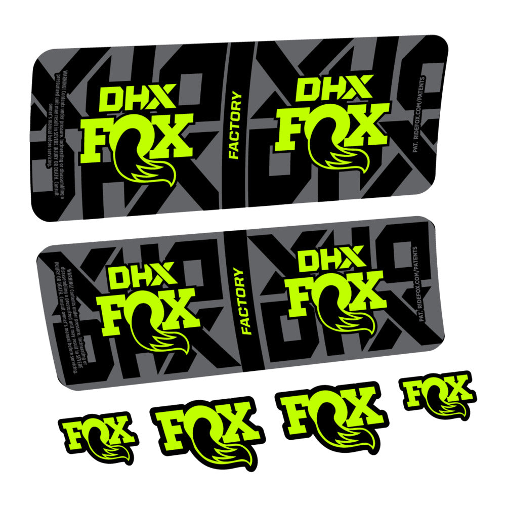 Stickers Fox DHX Factory 2027 compatibles - Autocollants amortisseur VTT