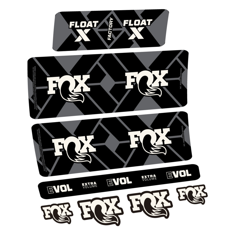 Stickers Fox Float X Factory 2027 compatibles - Autocollants amortisseur VTT