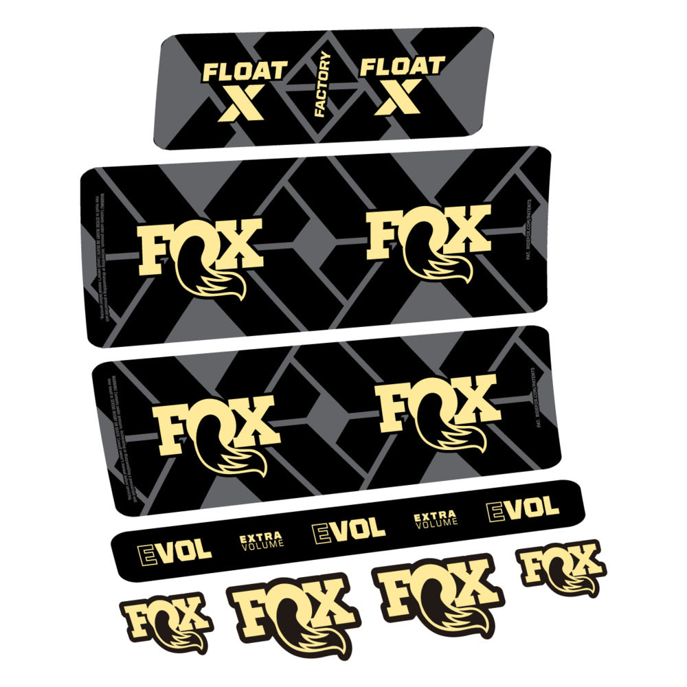 Stickers Fox Float X Factory 2027 compatibles - Autocollants amortisseur VTT