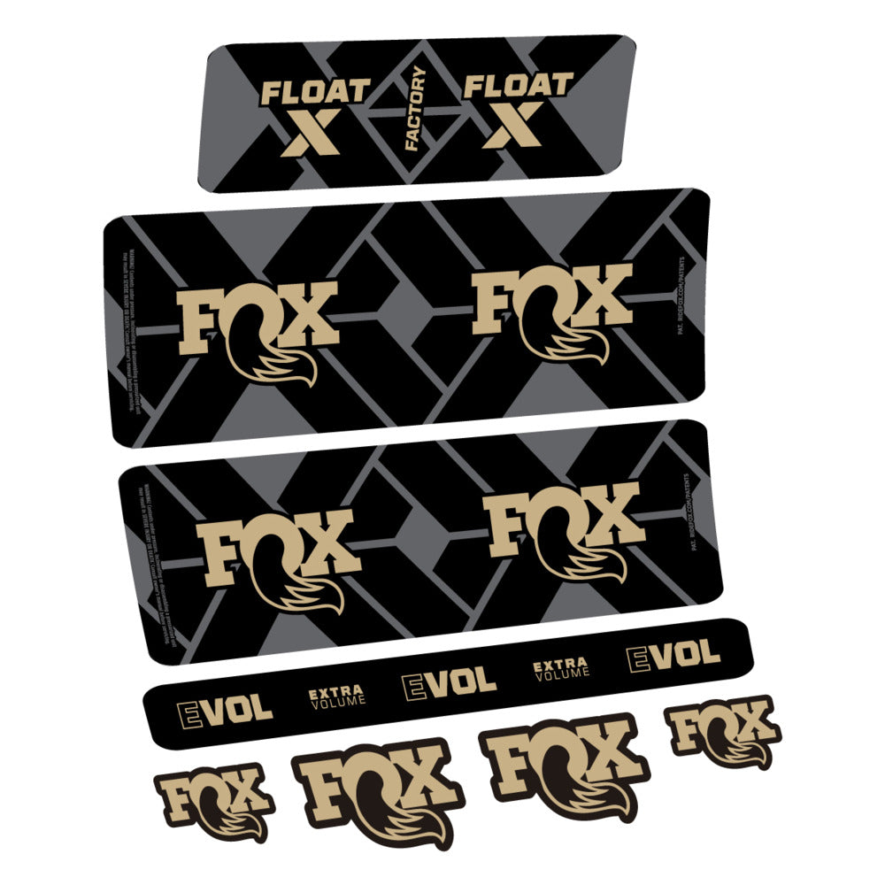 Stickers Fox Float X Factory 2027 compatibles - Autocollants amortisseur VTT
