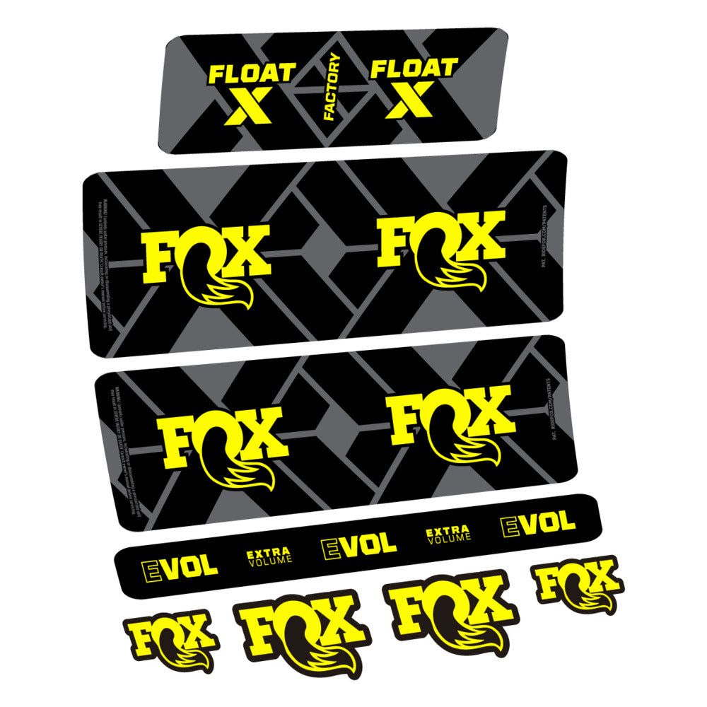 Stickers Fox Float X Factory 2027 compatibles - Autocollants amortisseur VTT