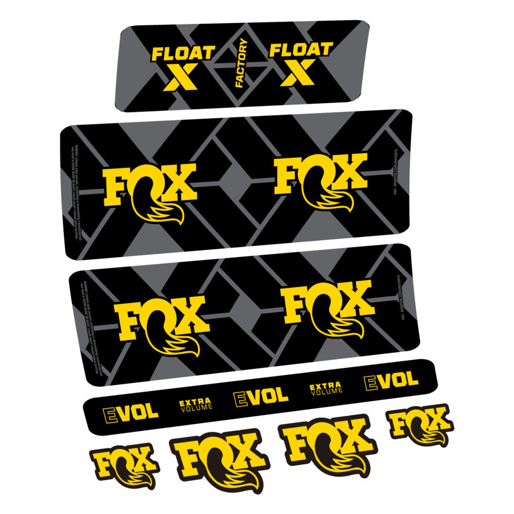 Stickers Fox Float X Factory 2027 compatibles - Autocollants amortisseur VTT
