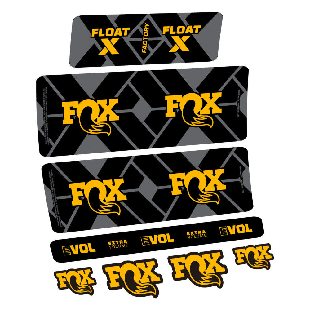 Stickers Fox Float X Factory 2027 compatibles - Autocollants amortisseur VTT