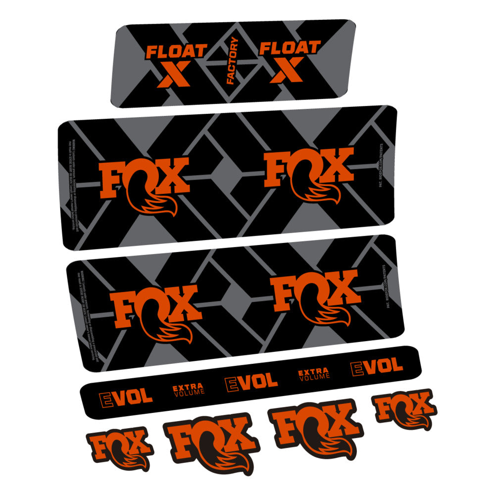 Stickers Fox Float X Factory 2027 compatibles - Autocollants amortisseur VTT