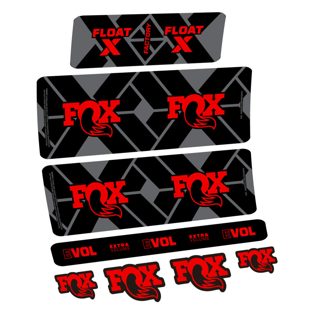 Stickers Fox Float X Factory 2027 compatibles - Autocollants amortisseur VTT