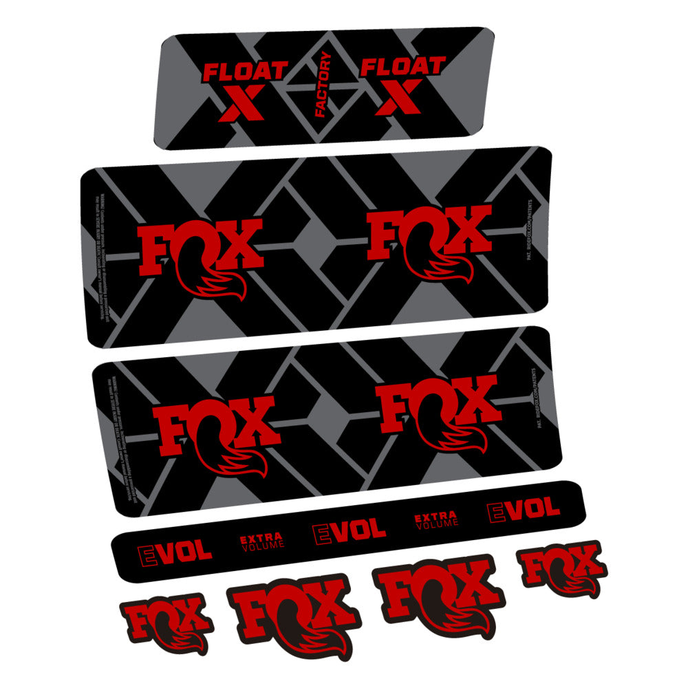 Stickers Fox Float X Factory 2027 compatibles - Autocollants amortisseur VTT
